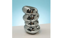 Mirrored Mosaic Vase Compact Holder with Mosaic Tiles Modern Makeup Brush Holder Elegant for Students