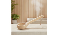 Long-Handled Wooden Sauna Ladle Natural Wood Wooden Sauna Scoop Smooth for Steam Room, Home Spa