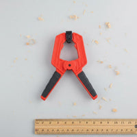 Ergonomic Handle A-Type Coil Clamp Non-Marring Pads Quick Release Woodworking Clamp Pivoting Grippers for Hobbyists, Home Improvement