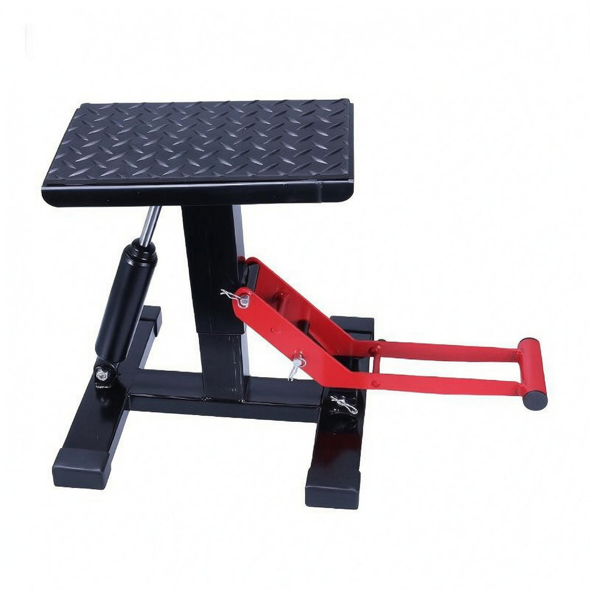 Hydraulic Motorcycle Repair Stand Rectangular Base Motorcycle Lift Stand Metal Shop Equipment