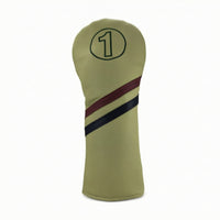 Golf Headcover Leather-Like Golf Club Cover Headcovers Stitched Shielding for Golfers