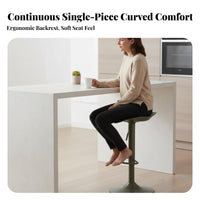 Modern Design Adjustable rotate Counter Seat Built-in Footrest Adjustable rotate Stool with rear supportrest Stable Base Pub Chair Padded padding for Homeowners, Guests, Business Owners, Kitchen, Bar, Reception Area, Dining Room