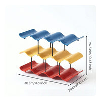 Cup Rack with Vertical Support Rods Countertop Holder Compact for Tea Station