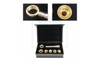 Threaded Trumpet Mouthpiece with Adapter Rings Polished Interchangeable Trumpet Mouthpiece Compact Musical Accessory Space-Saving for Travel