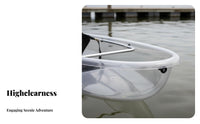 Clear Tandem Kayak Transparent Design Kayak Lightweight Aquatic Activities Gear for Tourists, Families, Scenic Locations, Leisure Retreats, Beaches