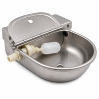 Water Bowl with Buoyant-Ball Valve Heavy-Duty Livestock Water Bowl Animal Drinker Continuous Waterer Fresh for Cattle, Farm