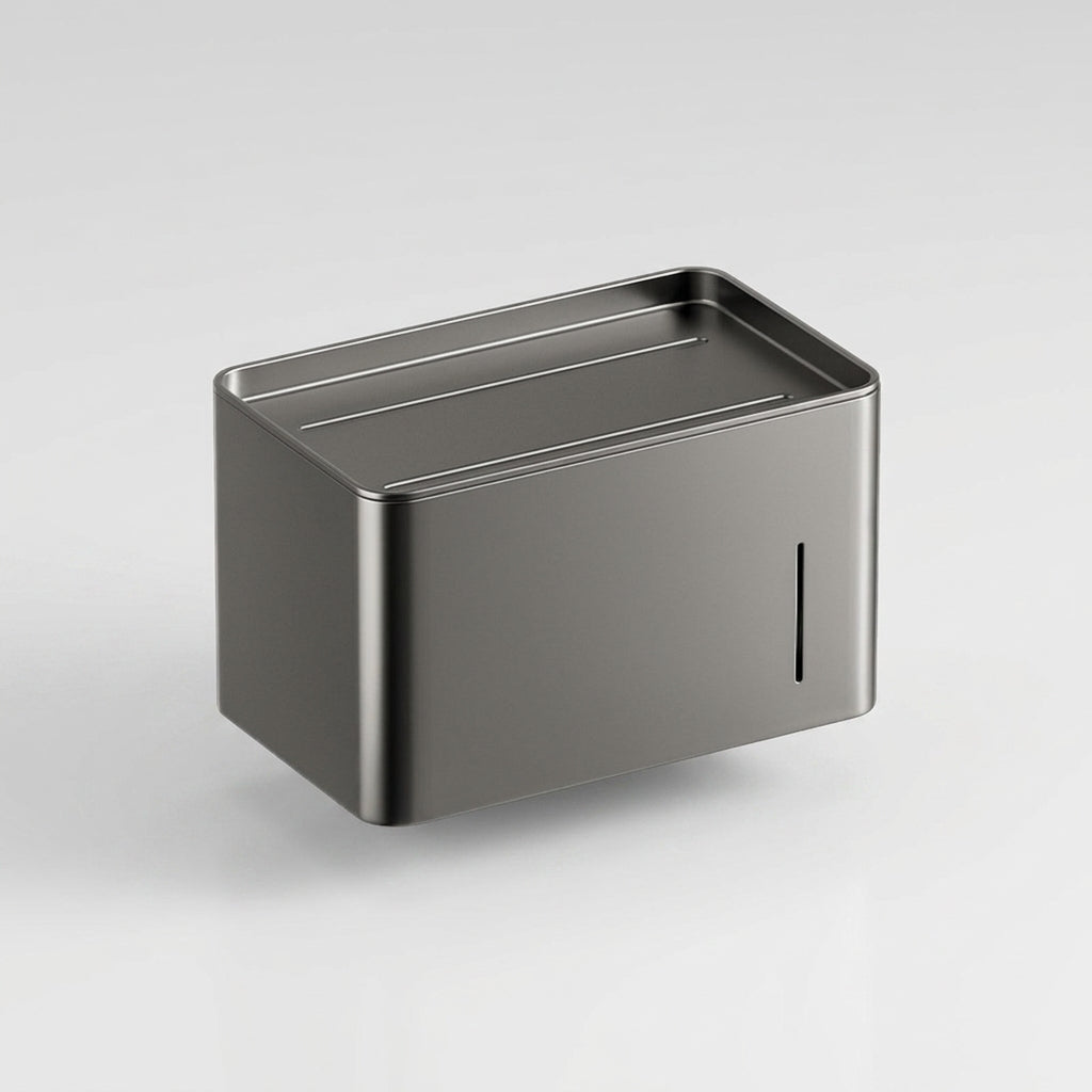 Toilet Wipes and Tissue Box Holder for Bathroom Organizer, Carbon Steel Toilet Tissue Roll Storage with Shelf Wall Mount, Oxidation Surface