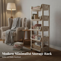 With casters Multi-Tier Basket Trolley Ventilated Baskets three-tier Rolling Organizer Large Capacity Utility mobile organizer Sturdy Construction for Apartment Dwellers, Homeowners, Kitchen, Living Room, Bedroom, Bathroom