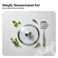 Heat-Resistant Glass Lid See-Through Design Universal Pot Lid Heat Resistant Handle Frying Pan Glass Cover for Chefs, Adults, Stewing, Kitchen