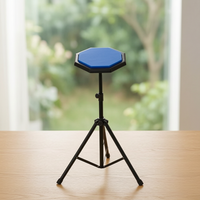 8-inch Silicone Dumb Drum Set with Stand for Beginners - Quiet Practice Percussion Instrument