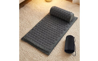 3 Piece Set Acupressure Mat with Bolster Therapeutic Acupressure Set with Bag Relaxing Mat with Pillow for Yogis, Home Recovery, Stretching