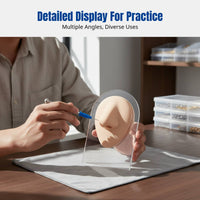 Multi-Part Silicone Facial Features Model, Ear, Nose, Eye, Brow, Tongue, Lip, Piercing Practice, Teaching Display