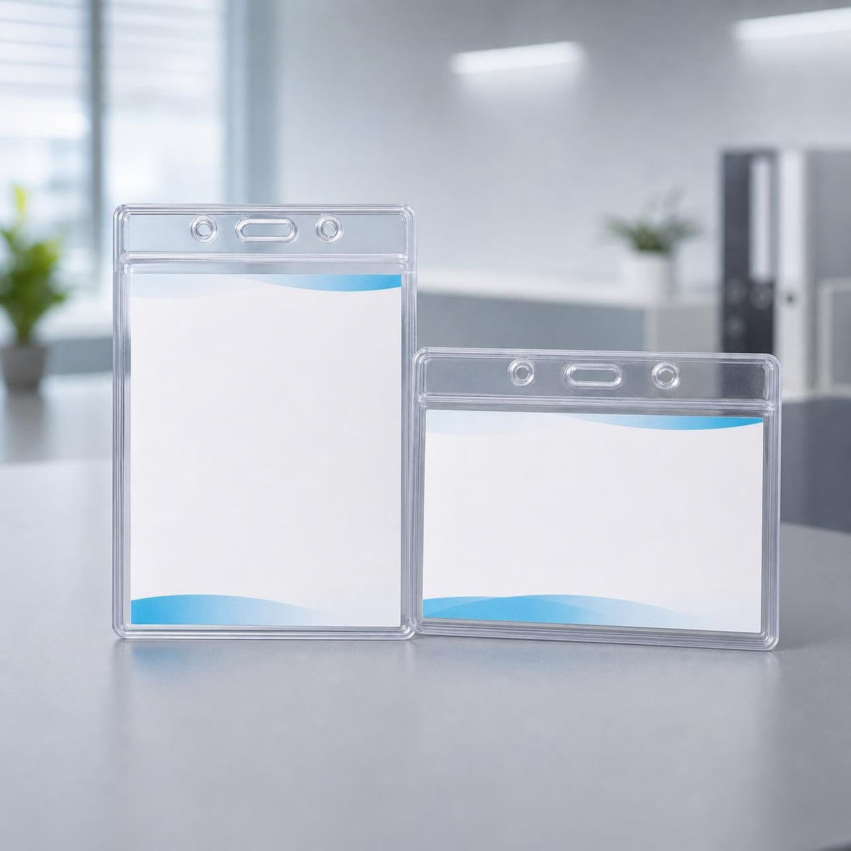Soft PVC ID Card Holder, Clear Badge Holder, 60203 60204