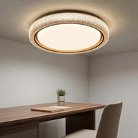 Ra95 Speckled Round Ceiling Lamp High CRI LED Flush Mount Ceiling Light Textured Indoor Lighting Gold Trim