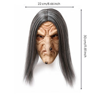 Horror Face Covering with Hair Easy to Clean Scary Face Covering with Hair for Adults, Halloween