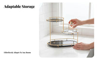 Tiered Makeup Drawers Space-Saving Cosmetic Storage Elegant visually appealing for Vanity