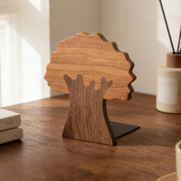 Wood Book Stand Original Design Wooden Bookends Rust-Resistant Wooden Book Stopper for Study Room