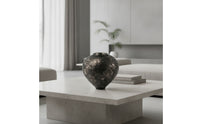 Resin Vase Aged Flower Vase Textured Vessel for Simplifiers, Entryway
