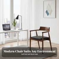 Versatile Use Curved Back Chair Multi-Purpose Vanity Chair without Wheels Wheeless Design Indoor Furniture Stylish Look for Office Workers, Restaurant Owners, Homeowners, Dining Room, Cafe, Reception Area, Bedroom