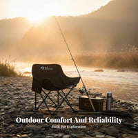 Foldable Moon Chair lightweight foldable Outdoor Chair Lightweight Folding Seat Comes with Carry Bag for outdoor mealkers, supportpackers, Camping, Fishing, outdoor meal, Hiking