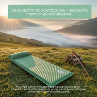 Built-in Headrest Inflatable Camping Sleeping Pad Quilted Camping Sleeping Pad Textured Inflatable Camp Mat 5 Cm Thick