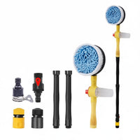 Rotating Car Wash Brush High Pressure Long Handle Car Wash Mop Scratch Chenille for Driveway