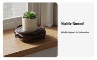 Round Plant Tray Floor Protection Round Flower Pot Base Potted Holder for Gardeners Enthusiasts, Balcony, Patio, Desktop