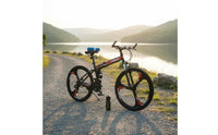 26 Inch Foldable Mountain Bike Disc Brakes Double Shock Absorption Folding Bike High Carbon Steel Frame 21-Quick Terrain Bike for Commuters