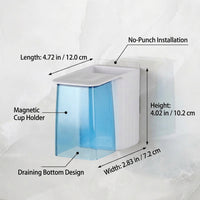 Toothbrush Holder No Drill Wall Mount Toothbrush Organizer , Sink Organizer Countertop, Toothbrush Rack Care Organizer for Family