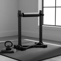 Adjustable Squat Stand Padded Roller Squat Stand Black Workout Equipment