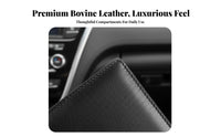 Case Soft Touch men's Document Holder Blocking Top-Grain Leather Card Holder for Professionals, Commuters