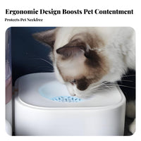 Transparent Cat Drinking Fountain Two-Tone Cat Water Fountain Rounded Perforated for Cats, Small Pets