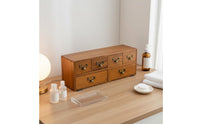 Wooden Desktop Organizer Large Capacity Multi-Drawer Storage Box Wooden Library Card Catalog No Assembly Required for Study Room