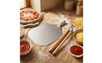 Metal Pizza Peel Flat Pizza Peel with Detachable Handle Antiadherente Bakeware for Kitchen Prep