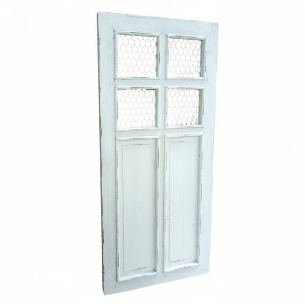 Wooden Fake Door Farmhouse Rustic Wall Door Decor Distressed Finish for Balcony