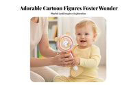 Early Music Exploration Pellet Drum perceptual Development Handheld rattle Easy to Play Infant Toy Hand-visual Coordination Training for Infants, young children, play period, Nursery, Home Use, portable