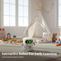 Early Education Interactive Companion Robot Sings and Dances Voice Control Robot Toy Tap Sensing for Children, Children
