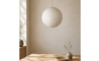 Round Pendant Lampshade Linen-Like Pendant Lampshade Hanging Lamp Shade Ivory Lighting Woven for Living Room, Bedroom