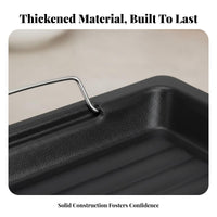Thickened Design Non-Stick Grill Pan Easy to Clean Metal BBQ Tray Heavy-Duty for Camping