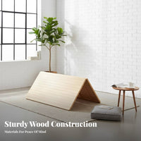 Foldable Slatted Support Firms up Soft Mattresses Bed Base Easy Assembly Mattress Foundation for Students, Apartment Dwellers, Dorm Room