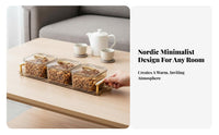 Divided Appetizer Tray with Lid Multi-Compartment Snack Organizer Elegant Design