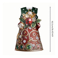 Christmas Costume Dress Festive Christmas Dress Knee Length Clothing for Women, Entertainers, Stage Performances