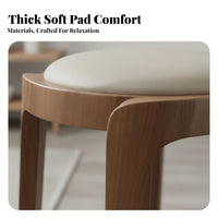 Nordic Design Stackable pinwheel Stool Space-Saving additional Dining Seat Mortise and Tenon Joint Household Furniture polished Rounded Edges for Families, Homeowners, Restaurant, Living Room, Kitchen, Entryway