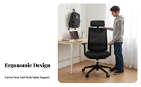 Ergonomic Design Sled Base Mesh Chair Fixed Armrests Office Furniture Breathable posterior supportrest Indoor Seating Support for Students, Home Users, Guests, Study Room, Reception Area