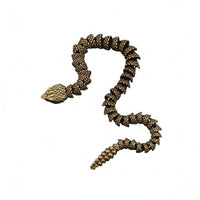 Rattlesnake Figurine Brass Snake Figurine Articulated Rattlesnake Statue