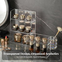 Tiered Rotating cosmetic Stand Space-Saving Cosmetic Organizer Large Capacity