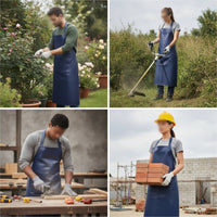 Full Length Apron Wipeable Apron with Shoulder Straps Long for Workshop, Kitchen