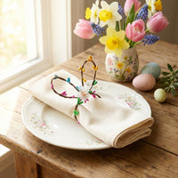 Easter Bunny Napkin Holder Elegant Accent Hare Ear Napkin Buckle Reusable Hare Ear Serviette Buckle for Dinner Parties, Table Setting, Spring, Banquet Decoration