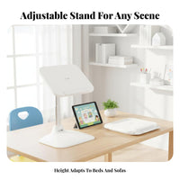 Foldable and Portable Adjustable Reading Stand Versatile Use Adjustable Floor Reading Stand Multi-Functional Book Holder Stable Base for Children, Students, Bedroom, Living Room, Couch, Office