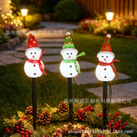 Solar LED Snowman Ground Light for Outdoor Garden Decoration